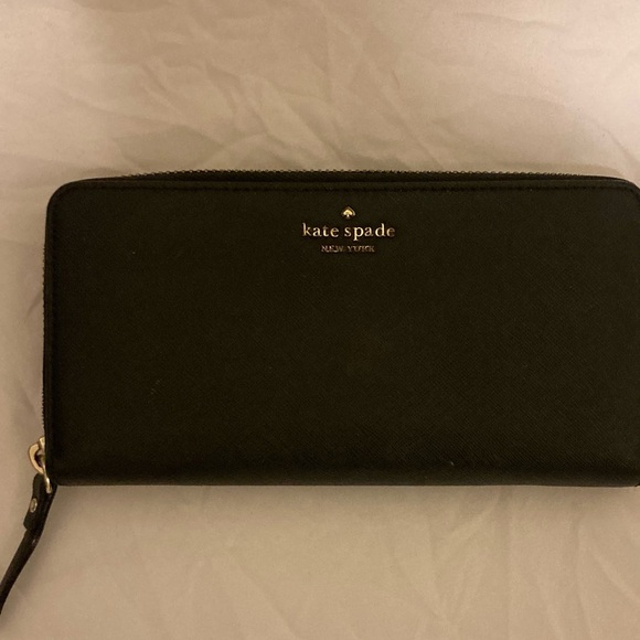 kate spade Handbags - kate spade Black Wallet with Gold Logo